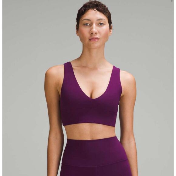 Lululemon Womens Sports Bra Align V-Neck Light Support A/B Cup Gym Purple Size 6 - Picture 1 of 9